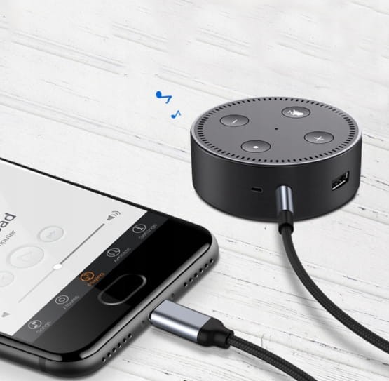 KABEL Przejściówka ADAPTER USB-C mini Jack 3,5mm AUX DAC 1,5m - zdjęcie 2