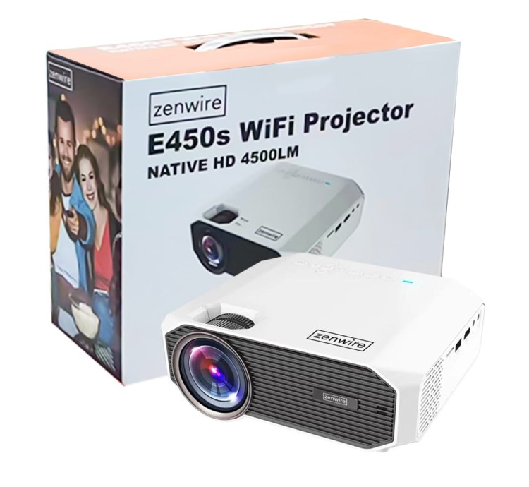 Mini Projektor WiFi Przenośny Zenwire E450S - zdjęcie 9