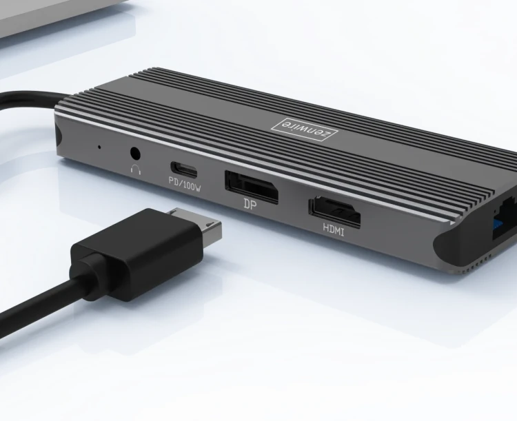 HUB USB-C 10w1 Display Port 1.4 HDMI 2.1 8K 4K 120Hz 60Hz Full HD 144Hz USB 3.0 SD Power Delivery 100W Macbook M1 M2 M3 M4 Zenwire - zdjęcie 12