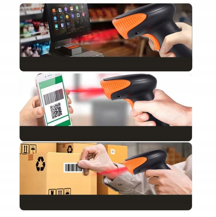 Czytnik Skaner Kodów Kreskowych i QR USB BEZPRZEWODOWY 1D 2D WiFi Zenwire W213 - zdjęcie 2