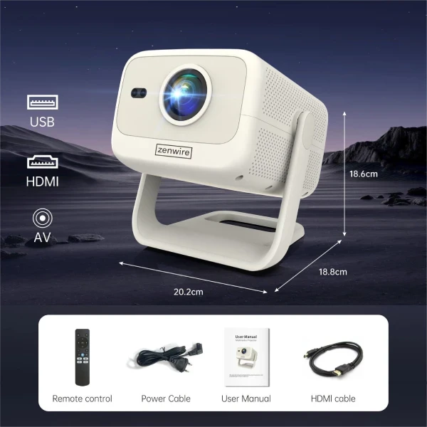 PRZENOŚNY MINI PROJEKTOR Zenwire H8 - zdjęcie 17