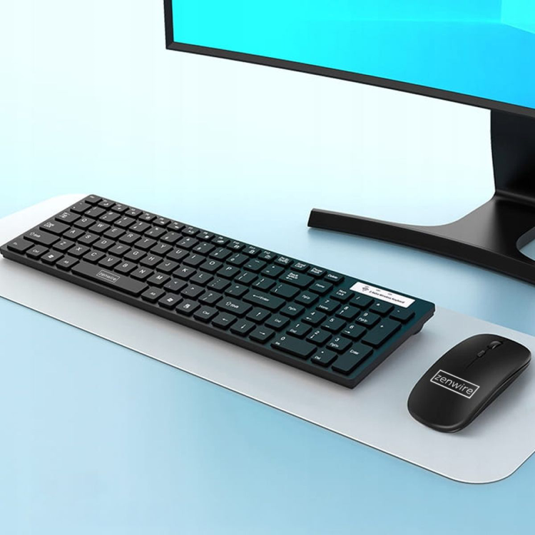 KLAWIATURA I MYSZKA BEZPRZEWODOWA ZESTAW CICHA USB Zenwire - zdjęcie 3