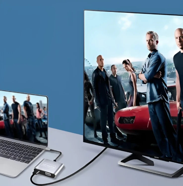 ADAPTER HUB Przejściówka USB-C 4W1 HDMI 4K VGA USB Zenwire BYL-2310 - zdjęcie 8